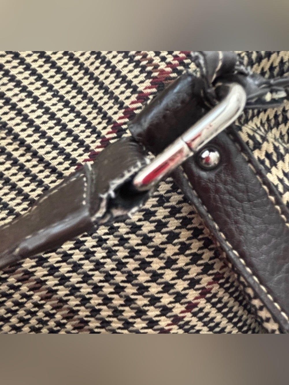 CHAPS Plaid Shoulder Bag/ Tote, Preloved. 15x12x4 - Picture 8 of 15